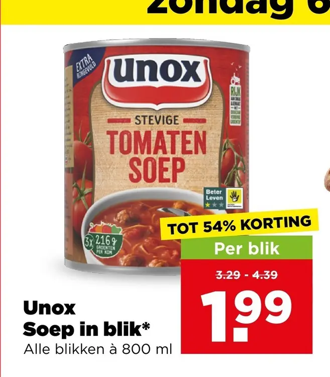 Aanbieding: Soep in blik