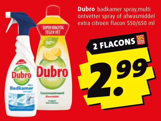 Aanbieding: badkamer spray, multi ontvetter spray of afwasmiddel