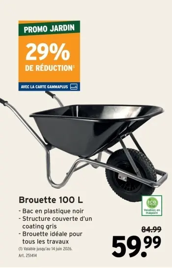 Offre: Brouette 100 L