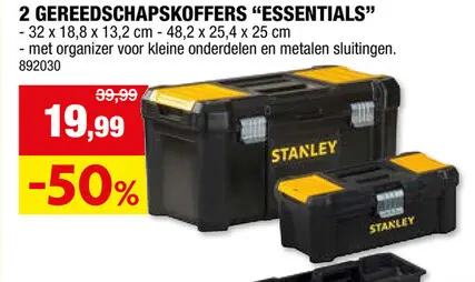 Promotie: Stanley Essential Toolbox gereedschapskoffer 2 stuks