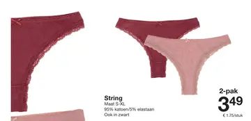 Aanbieding: String
