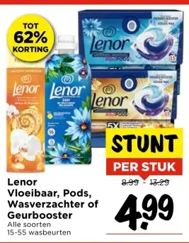 Aanbieding: Vloeibaar, Pods, Wasverzachter of Geurbooster