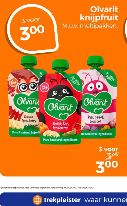 Aanbieding: Olvarit knijpfruit