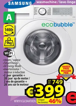 Aanbieding: wasmachine / lave-linge