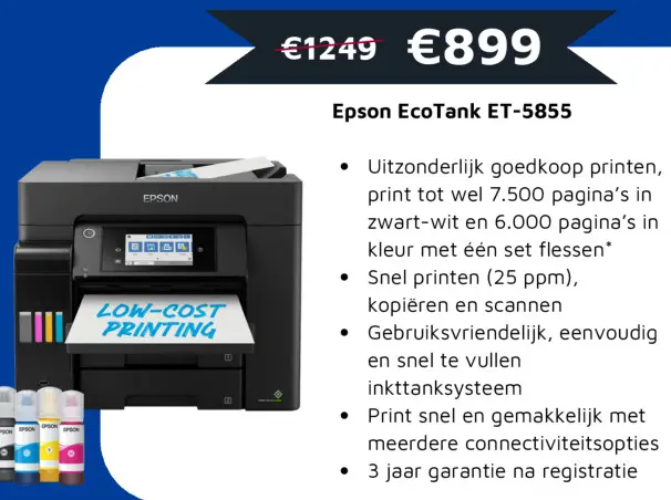 Aanbieding: Epson EcoTank ET-5855