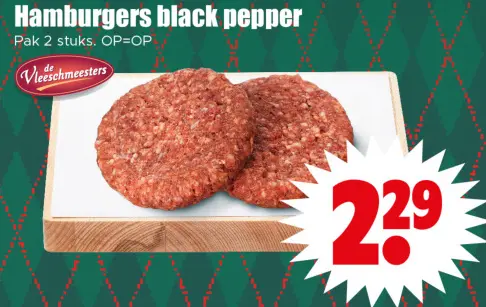 Aanbieding: Hamburgers black pepper