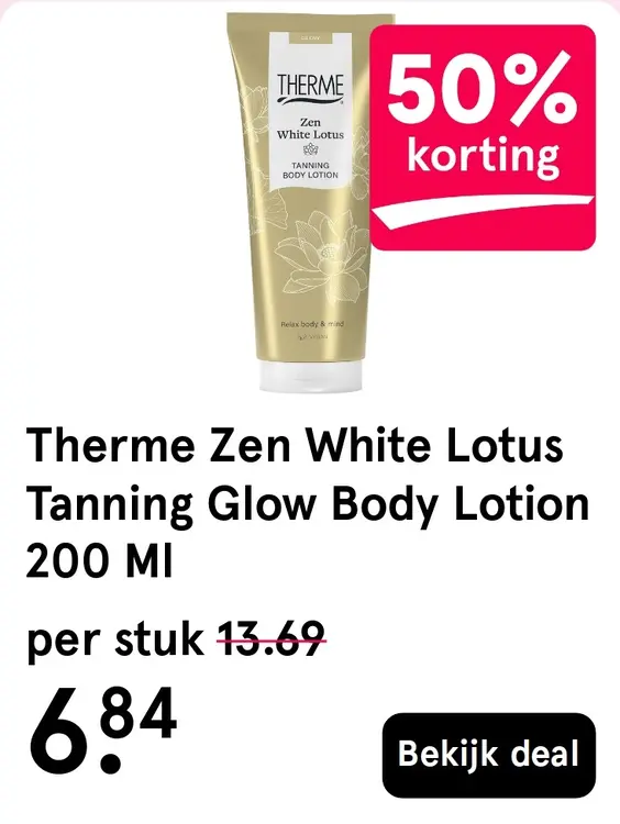 Aanbieding: Zen White Lotus Tanning Glow Body Lotion