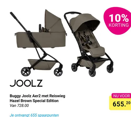 Aanbieding: Buggy Joolz Aer2 met Reiswieg Hazel Brown Special Edition