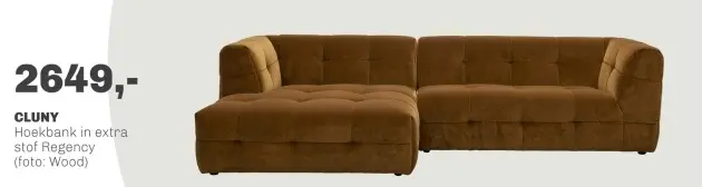 Aanbieding: CLUNY Hoekbank