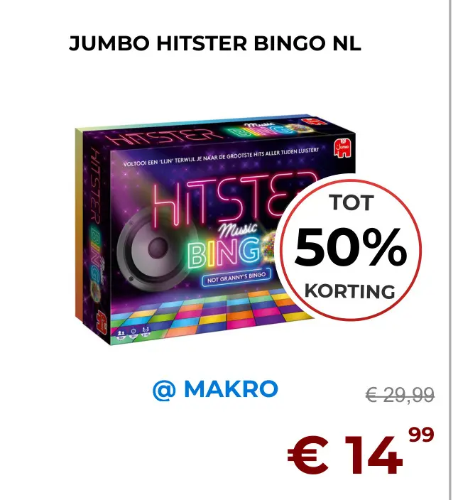 Aanbieding: Jumbo hitster bingo nl