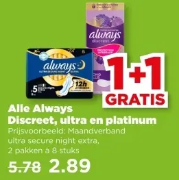 Aanbieding: Alle Always Discreet, ultra en platinum
