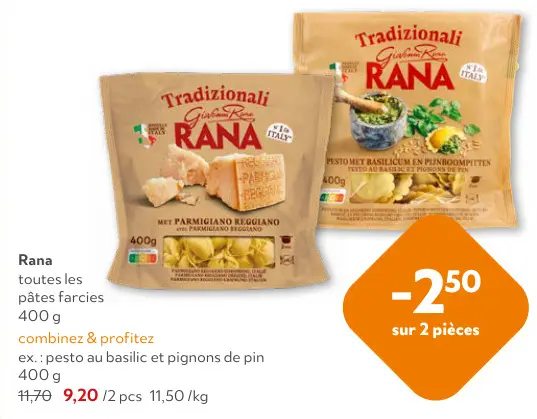 Offre: toutes les pâtes farcies