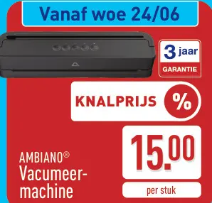 Promotie: Vacumeermachine