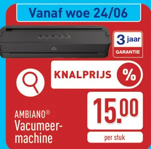 Promotie: Vacumeermachine