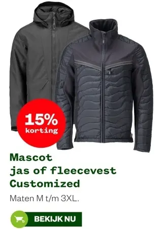 Aanbieding: Mascot jas of fleecevest Customized
