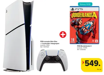 Aanbieding: PS5-console Slim Disc + PS5 Borderlands 4