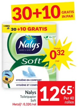 Aanbieding: Nalys Toiletpapier Soft