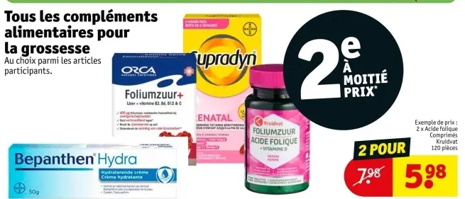 Offre: Acide folique Comprimés