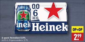 Aanbieding: 6-pack Heineken 0.0%