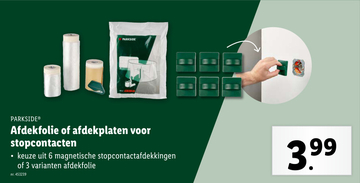 Aanbieding: Afdekfolie of afdekplaten voor stopcontacten