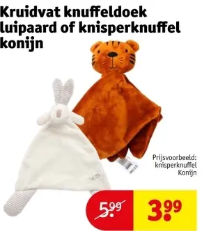 Aanbieding: Kruidvat knuffeldoek luipaard of knisperknuffel
