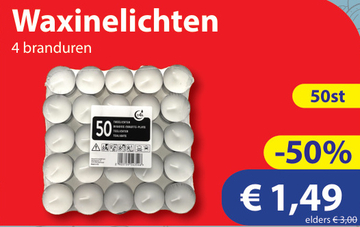 Aanbieding: Waxinelichten