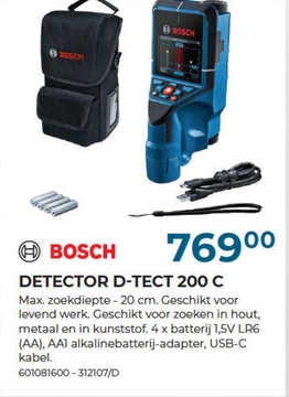 Aanbieding: DETECTOR D-TECT 200 C