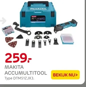 Aanbieding: Makita accumultitool