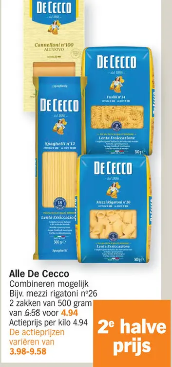 Promotie: De Cecco Pasta