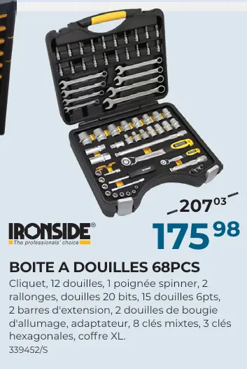 Offre: Boite a douilles 68pcs