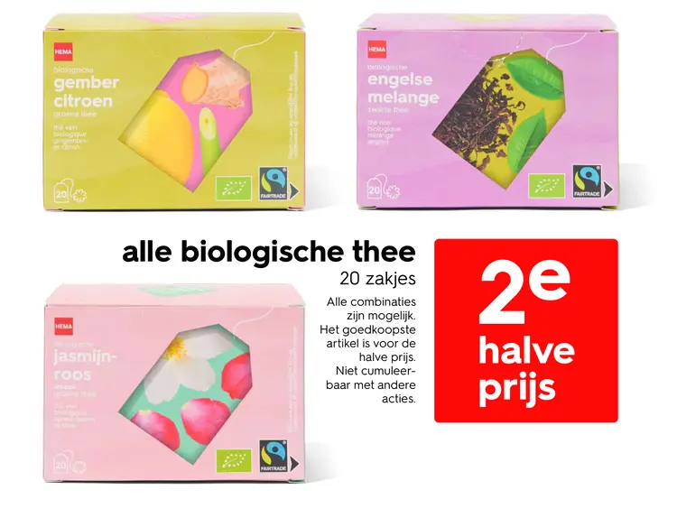 Promotie: alle biologische thee