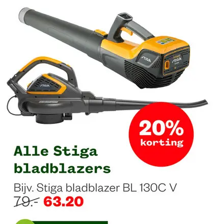 Aanbieding: Stiga bladblazer BL 130C V