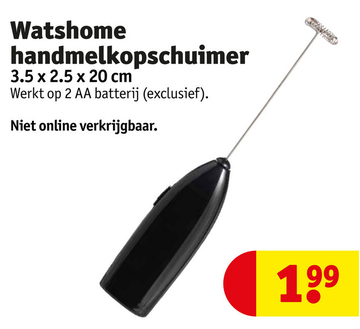 Aanbieding: Watshome handmelkopschuimer