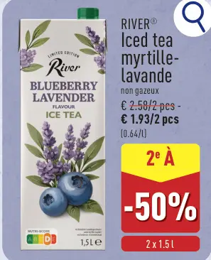 Offre: Iced tea myrtille-lavande