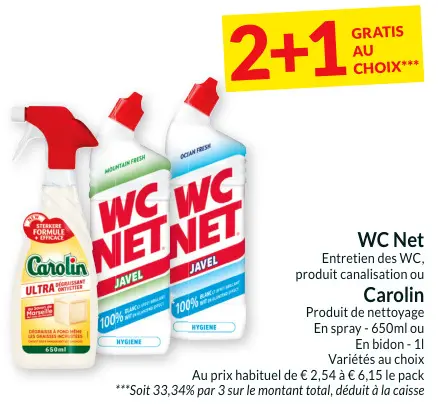 Offre: WC Net ou Carolin