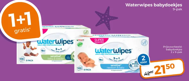 Aanbieding: Waterwipes babydoekjes