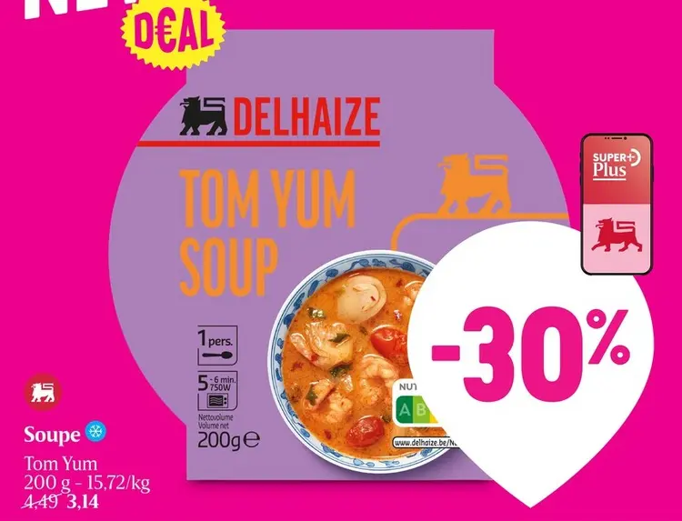Offre: Delhaize Soupe Tom Yum