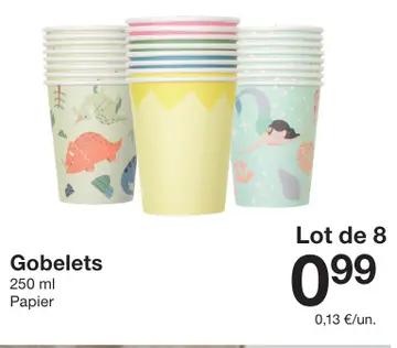 Offre: Gobelets
