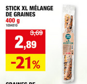 Offre: STICK XL MÉLANGE DE GRAINES