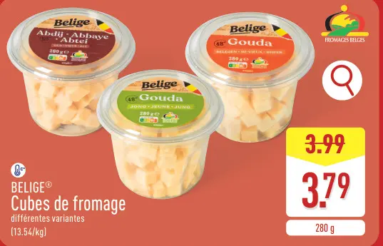Offre: Cubes de fromage