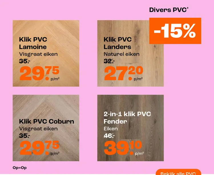 Promotie: Diverse PVC