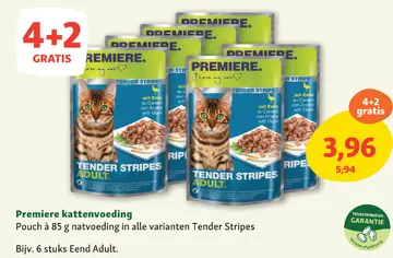 Aanbieding: Premiere kattenvoeding Tender Stripes
