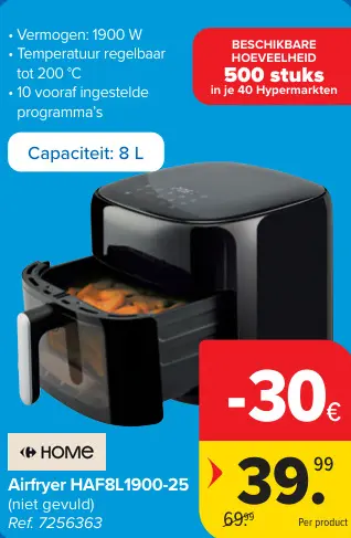 Promotie: Airfryer HAF8L1900-25