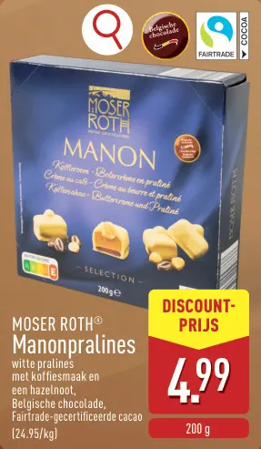 Promotie: Moser Roth Manonpralines