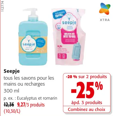 Offre: tous les savons pour les mains ou recharges