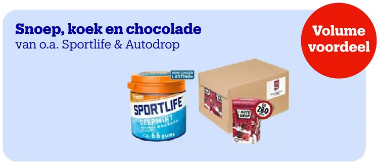 Promotie: Snoep, koek en chocolade
