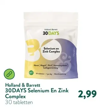 Aanbieding: 30DAYS Selenium En Zink Complex