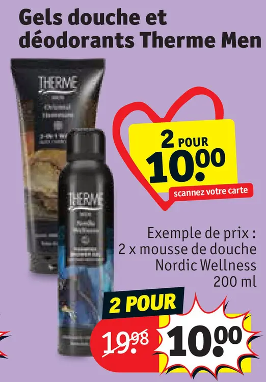 Offre: Gels douche et déodorants