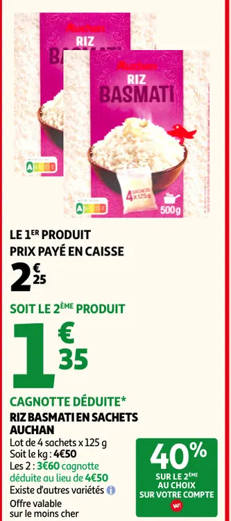 Offre: Riz basmati en sachets