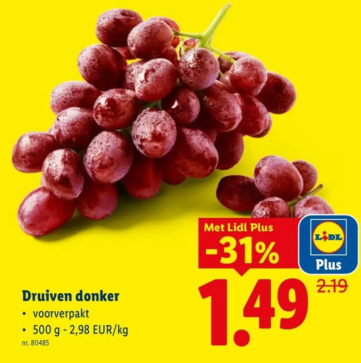 Promotie: Druiven donker